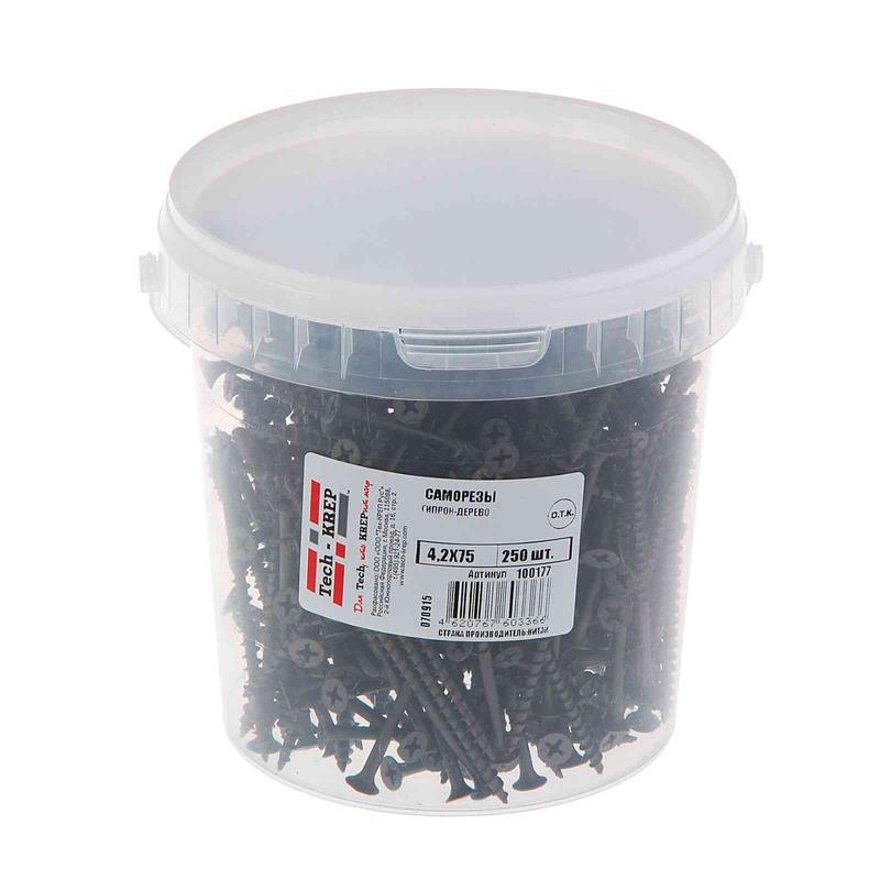 Саморез ШСГД 4.2х75 (уп.250шт) Tech-KREP 100177 купить оптом выгодно Саморез ШСГД 4.2х75 (уп.250шт) Tech-KREP 100177 оптом купить цена