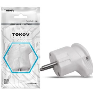 Вилка угловая 16А 250В с заземл. бел. TOKOV ELECTRIC TKL-PLUZ-C01 оптом купить цена