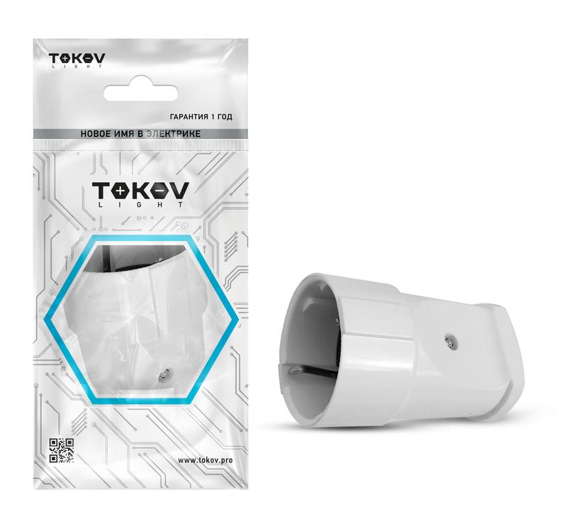 Розетка переносная 16А 250В с заземл. бел. TOKOV ELECTRIC TKL-STZ-C01 купить оптом выгодно Розетка переносная 16А 250В с заземл. бел. TOKOV ELECTRIC TKL-STZ-C01 оптом купить цена