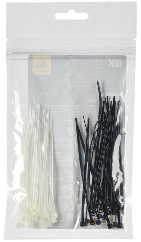 Набор хомутов 2.5х100 (25б. 25ч) (уп.50шт) IEK UNH35-N01-050 купить оптом выгодно Набор хомутов 2.5х100 (25б. 25ч) (уп.50шт) IEK UNH35-N01-050 оптом купить цена