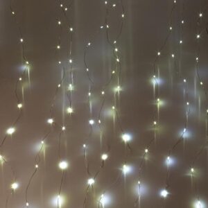 Гирлянда светодиодная "Дождь" 3х2м 240LED бел. 220В 8 режимов 1.5мм провод прозр. КОСМОС KOC_CUR-V107 оптом купить цена