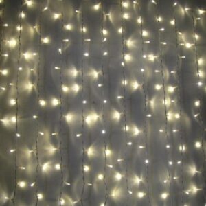 Гирлянда светодиодная "Бахрома" 1.8х0.5м 48LED схема нитей 1/2/3/5/3/2 тепл. бел. IP20 возможность соединения до 3шт 220В КОСМОС KOC_CUR-V21 оптом купить цена