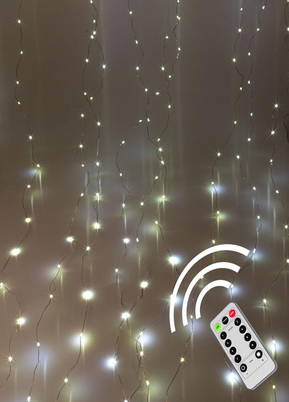 Гирлянда светодиодная "Роса" 3х3м +2м 300LED 10 нитей USB пульт КОСМОС KOC_CUR-U102 купить оптом выгодно Гирлянда светодиодная "Роса" 3х3м +2м 300LED 10 нитей USB пульт КОСМОС KOC_CUR-U102 оптом купить цена