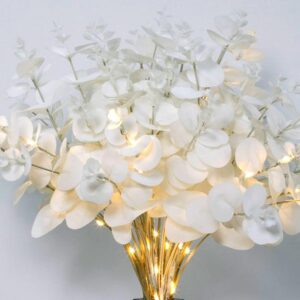 Ветвь эвкалипта иммитация бел. 16LED тепл. бел. 3АА (не в компл.) КОСМОС KOC_INT-B125 оптом купить цена