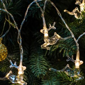 Гирлянда светодиодная "Олени" 5х4х0.5см 10LED акрил тепл. бел. КОСМОС KOC_GIR-B114 оптом купить цена
