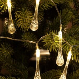 Гирлянда светодиодная "Капельки" 10LED 1.8+0.3м тепл. бел. акрил КОСМОС KOC_GIR-B112 оптом купить цена