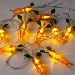 Гирлянда светодиодная "Морковки" акрил 1.35м +0.3м тепл. бел. КОСМОС KOC_GIR-B102 оптом купить цена