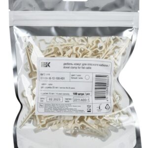 Дюбель-хомут 6х14мм для плоского кабеля нейлон бел. (уп.100шт) IEK UDH14-06-14-100-K01 оптом купить цена