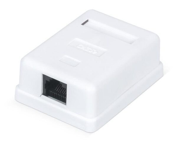 Розетка компьютерная 1-м ОП WR-WS-8P8C-C5E-1 RJ45 кат.5E неэкранир. Dual IDC бел. WRline 505215 оптом купить цена