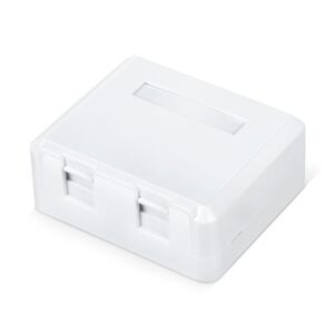 Корпус настенной розетки WR-MB-2 для установки 2-х вставок типа Keystone Jack бел. WRline 505220 оптом купить цена