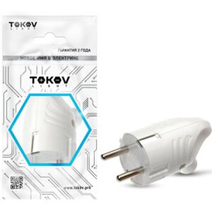 Вилка электрическая с заземл. с кольцом (ушком) 16А 250В IP20 бел. TOKOV ELECTRIC TKL-PLUZR-C01 оптом купить цена