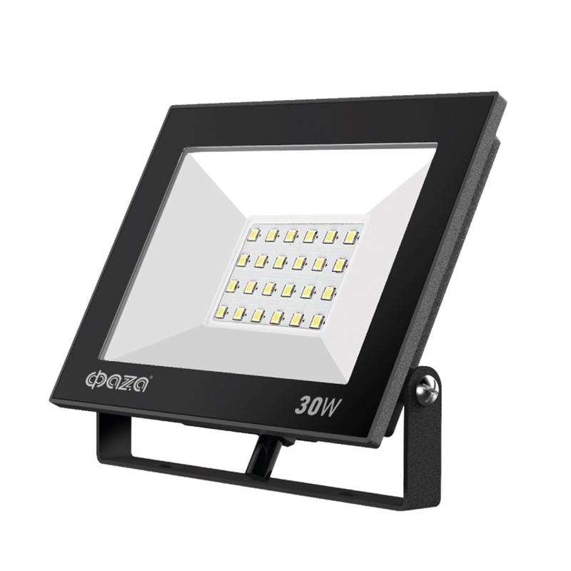 Прожектор светодиодный СДО-20 30Вт 6500К IP65 230В BL прозр.закаленное стекло ФАZА 5047280 купить оптом выгодно Прожектор светодиодный СДО-20 30Вт 6500К IP65 230В BL прозр.закаленное стекло ФАZА 5047280 оптом купить цена