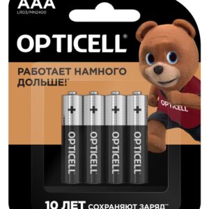 Элемент питания алкалиновый AAA/LR03 (блист. 4шт) Basic Opticell 5051002 оптом купить цена