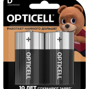 Элемент питания алкалиновый D/LR20 1.5В (блист. 2шт) Basic Opticell 5051005 оптом купить цена