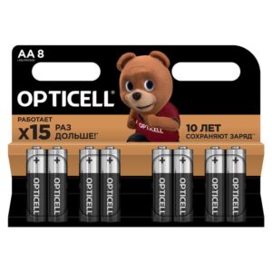 Элемент питания алкалиновый AA/LR6 (блист. 8шт) Basic Opticell 5051008 оптом купить цена