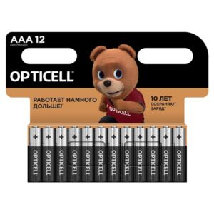 Элемент питания алкалиновый AAA/LR03 (блист. 12шт) Basic Opticell 5051011 оптом купить цена