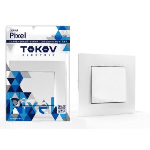 Выключатель 1-кл. СП Pixel 10А IP20 в сборе бел. TOKOV ELECTRIC TKE-PX-V1F-C01 оптом купить цена