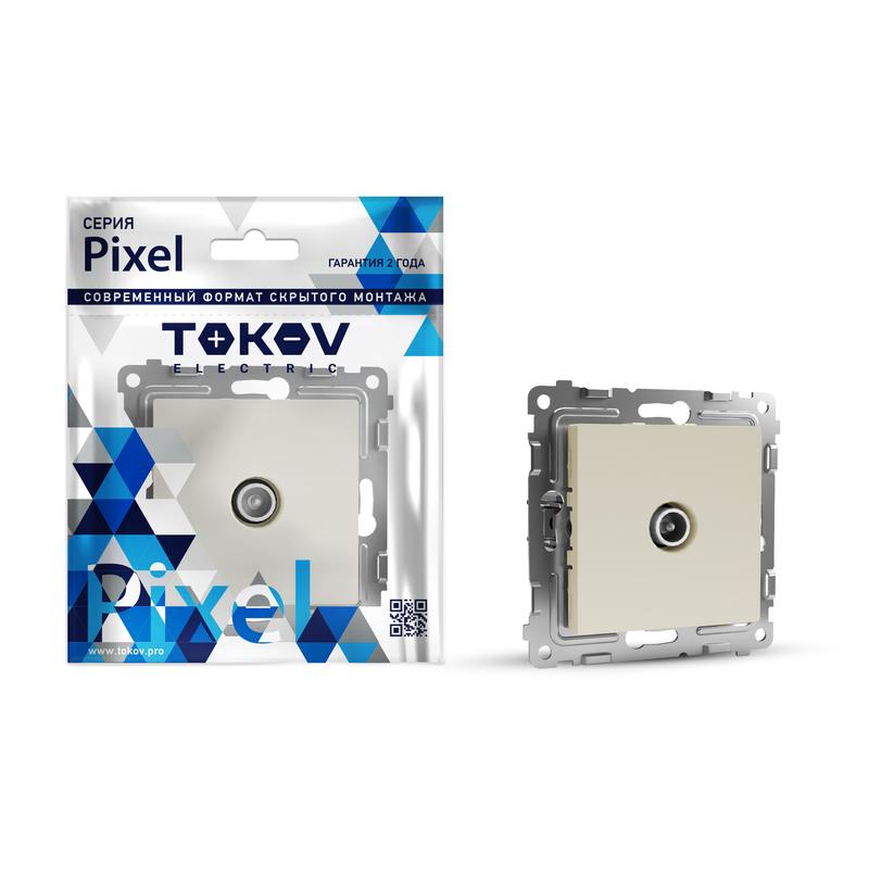 Коннектор TV СП Pixel механизм беж. TOKOV ELECTRIC TKE-PX-A1C-C02 купить оптом выгодно Коннектор TV СП Pixel механизм беж. TOKOV ELECTRIC TKE-PX-A1C-C02 оптом купить цена