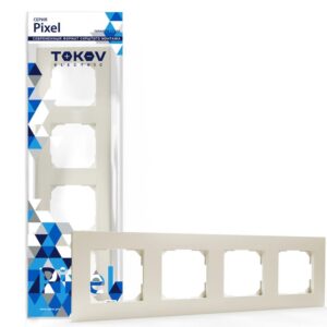 Рамка 4-м Pixel универс. беж. TOKOV ELECTRIC TKE-PX-RM4-C02 оптом купить цена