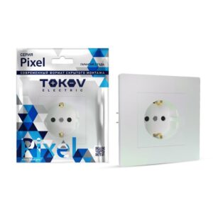 Розетка 1-м СП Pixel 16А IP20 с заземл. защ. шторки в сборе перламутр. TOKOV ELECTRIC TKE-PX-R1FZSF-C04 оптом купить цена