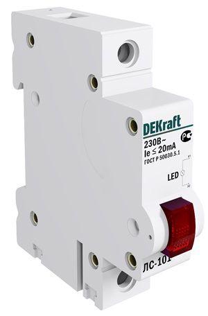 Лампа сигнальная ЛС-101 на DIN-рейку 1p красн. LED DEKraft 18002DEK купить оптом выгодно Лампа сигнальная ЛС-101 на DIN-рейку 1p красн. LED DEKraft 18002DEK оптом купить цена