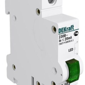 Лампа сигнальная ЛС-101 на DIN-рейку 1p зел. LED DEKraft 18004DEK оптом купить цена