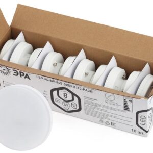 Лампочка светодиодная ЭРА RED LINE LED GX-8W-865-GX53 R (10-PACK) GX53 8Вт таблетка холодный дневной свет купить оптом недорого