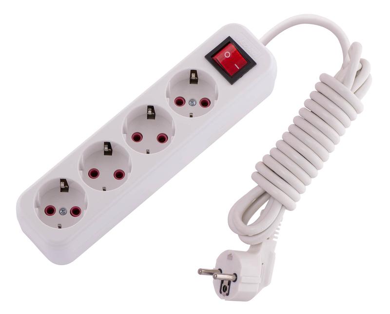 Удлинитель 4х3м с заземл. 16А IP20 Lila с выкл. LEZARD 720-0403-402 купить оптом выгодно Удлинитель 4х3м с заземл. 16А IP20 Lila с выкл. LEZARD 720-0403-402 оптом купить цена