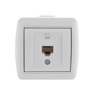Розетка компьютерная 1-м ОП Nata RJ45 бел. LEZARD 710-0200-139 оптом купить цена