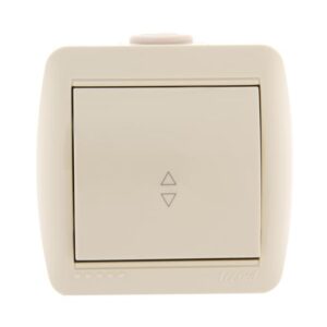 Переключатель проходной 1-кл. ОП Nata 10А IP20 крем. LEZARD 710-0300-105 оптом купить цена
