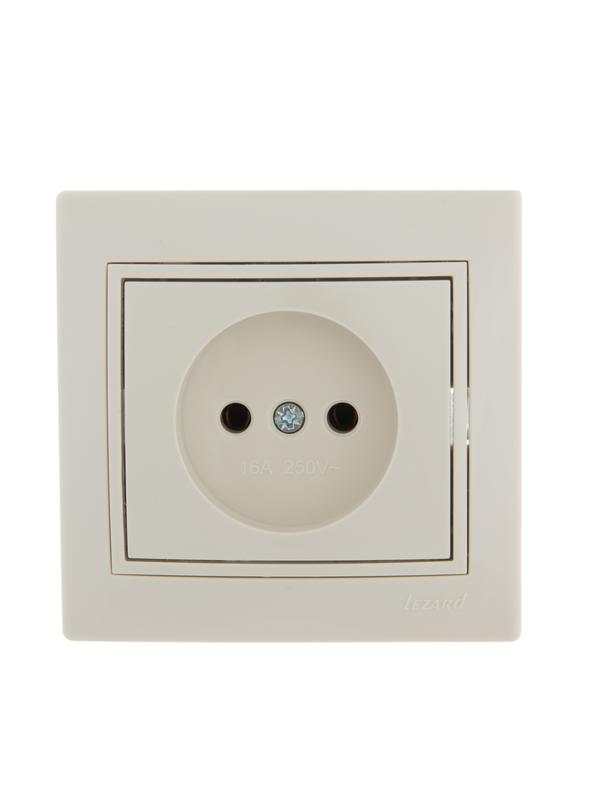Розетка 1-м СП Mira 16А IP20 без заземл. со вставкой керамика крем. LEZARD 701-0303-121 купить оптом выгодно Розетка 1-м СП Mira 16А IP20 без заземл. со вставкой керамика крем. LEZARD 701-0303-121 оптом купить цена