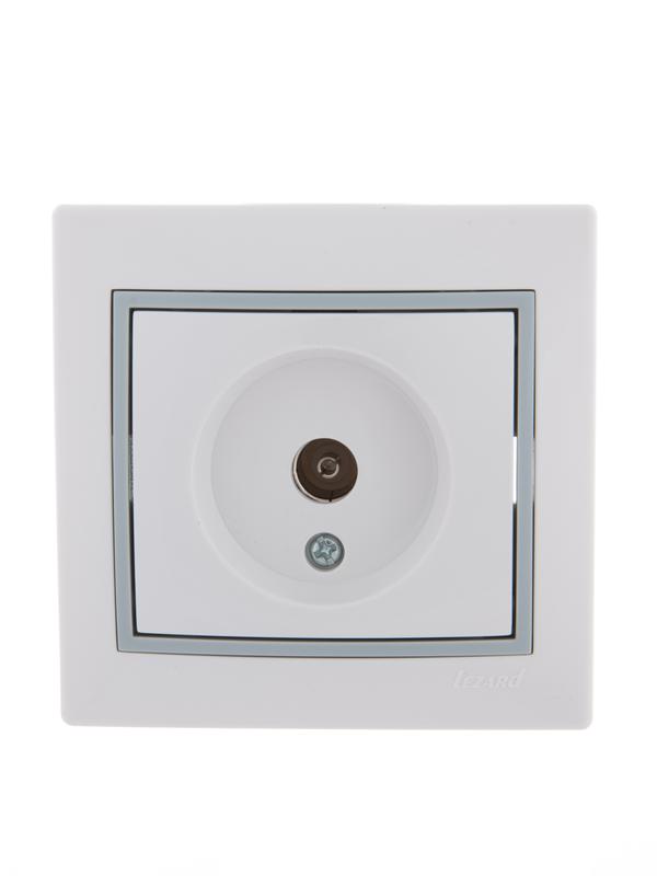 Розетка телевизионная проходная TV СП Mira бел./сер. LEZARD 701-0215-129 купить оптом выгодно Розетка телевизионная проходная TV СП Mira бел./сер. LEZARD 701-0215-129 оптом купить цена