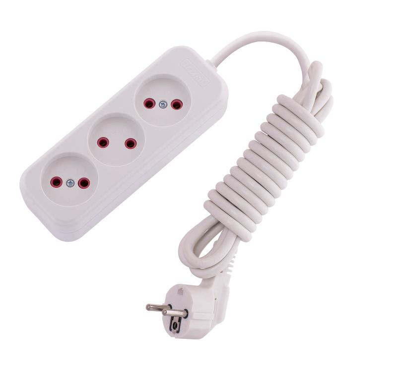 Удлинитель 3х3м без заземл. 10А IP20 Lila LEZARD 720-0303-303 купить оптом выгодно Удлинитель 3х3м без заземл. 10А IP20 Lila LEZARD 720-0303-303 оптом купить цена