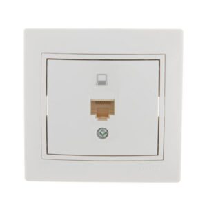 Розетка компьютерная 1-м СП Mira RJ45 бел./бел. LEZARD 701-0202-139 оптом купить цена