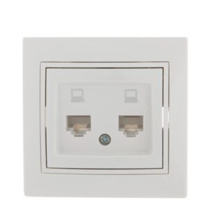 Розетка компьютерная 2-м СП Mira RJ45 бел./бел. LEZARD 701-0202-141 оптом купить цена