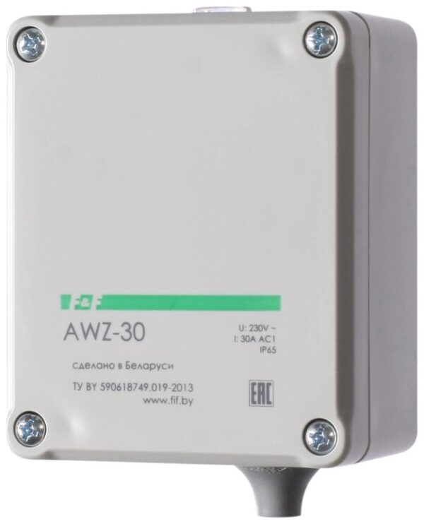 Фотореле AWZ-30 30А 13 IP65 встроенный фотодатчик монтаж на поверх. F&F EA01.001.004 оптом купить цена