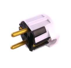 Вилка электрическая штепс. угловая с заземл. 16А бел. БЕЛТИЗ В16-003 оптом купить цена