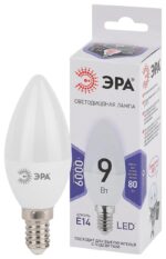 Лампочка светодиодная ЭРА STD LED B35-9W-860-E14 E14 / Е14 9Вт свеча холодный дневной свет купить оптом недорого