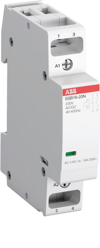Контактор ESB16-20N-06 модульный (16А АС-1 2НО) катушка 230В AC/DC ABB 1SBE111111R0620 купить оптом выгодно Контактор ESB16-20N-06 модульный (16А АС-1 2НО) катушка 230В AC/DC ABB 1SBE111111R0620 оптом купить цена