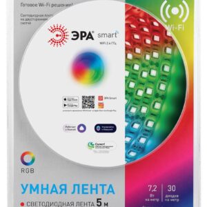 ЭРА Комплект светодиодной ленты 5050-30-RGB-IP65-Wifi-5m (12V) купить оптом недорого