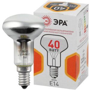 Лампочка ЭРА R50 40Вт Е14 / E14 230В рефлектор цветная упаковка купить оптом недорого