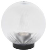 Садово-парковый светильник ЭРА НТУ 02-60-202 шар прозрачный призма на опору / кронштейн IP44 Е27 max60Вт d200mm купить оптом недорого