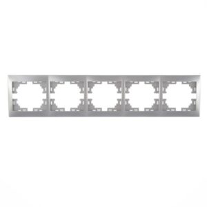 Рамка 5-м Mira горизонт. сер. метал. LEZARD 701-1000-150 оптом купить цена