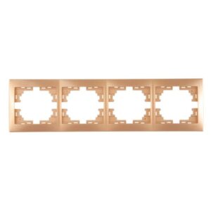 Рамка 4-м Mira горизонт. зол. метал. LEZARD 701-1300-149 оптом купить цена