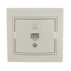 Розетка компьютерная 1-м СП Mira RJ45 крем./крем.. LEZARD 701-0303-139 оптом купить цена