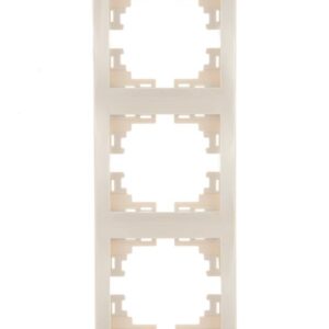 Рамка 3-м Mira вертикал. крем. LEZARD 701-0300-153 оптом купить цена