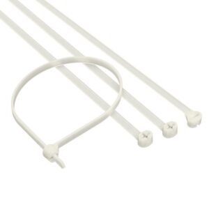 Хомут кабельный 4.8х300 P6.6 с двойным замком бел. (уп.100шт) DKC 21217SR оптом купить цена
