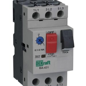 Выключатель автоматический для защиты двигателя 3п 1.0-1.6А 100кА ВА-431 DEKraft 21225DEK оптом купить цена