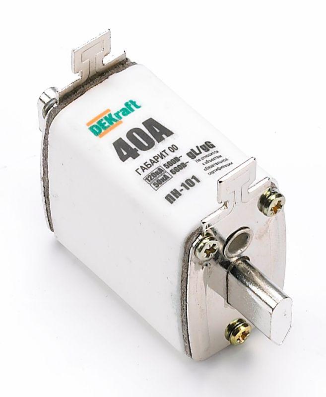 Вставка плавкая ППН-33 100А габарит 00 ПН-101 DEKraft 21306DEK купить оптом выгодно Вставка плавкая ППН-33 100А габарит 00 ПН-101 DEKraft 21306DEK оптом купить цена