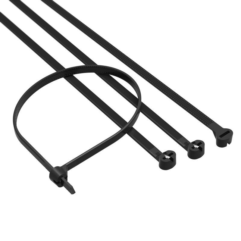 Хомут кабельный 7.6х370 P6.6 с двойным замком черн. (уп.100шт) DKC 21327SR купить оптом выгодно Хомут кабельный 7.6х370 P6.6 с двойным замком черн. (уп.100шт) DKC 21327SR оптом купить цена